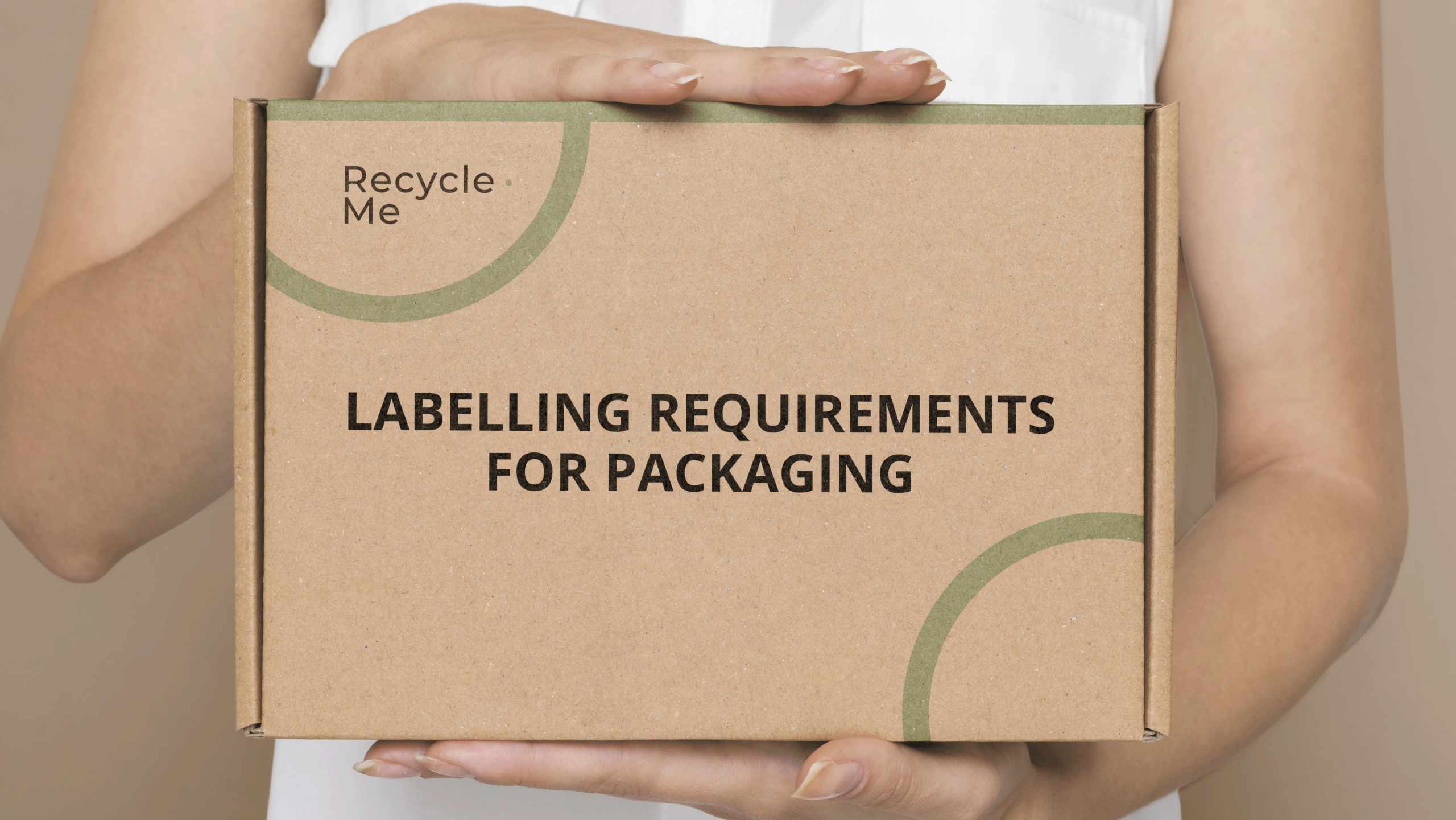 Packaging with text: Labelling requirements for packaging